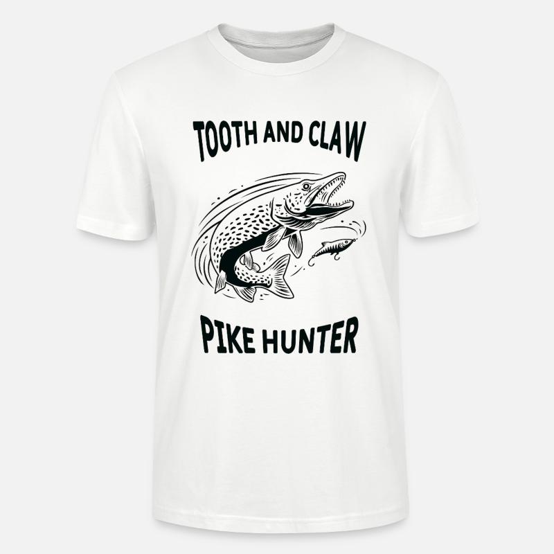 Hechtenfischen Hechtenjäger - Stanley/Stella Unisex Bio-T-Shirt CRAFTER - Weiß