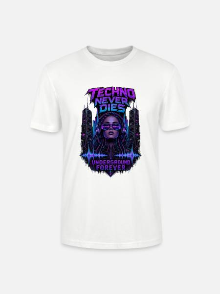 Techno Underground für immer - Stanley/Stella Unisex Bio-T-Shirt CRAFTER - Weiß