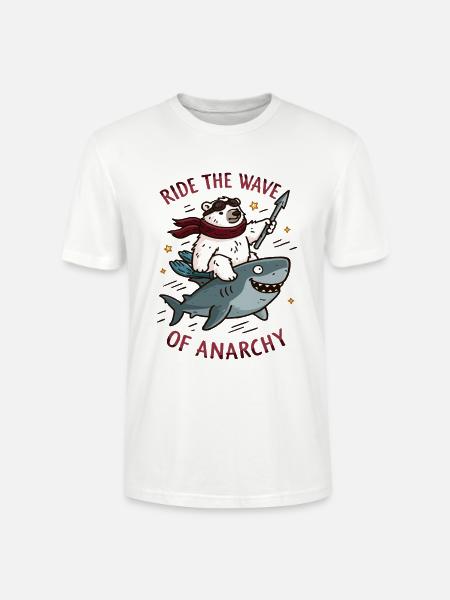 Ride the anarchy - Stanley/Stella Unisex Bio-T-Shirt CRAFTER - Weiß