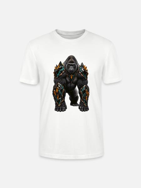 Kriegs-Gorilla Kristallrüstung - Stanley/Stella Unisex Bio-T-Shirt CRAFTER - Weiß