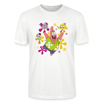 The Patrick Star Show Patrick SpongeBob Thaddäus - Stanley/Stella Unisex Bio-T-Shirt CRAFTER - Weiß - Vorne - Alina (178cm) & Michal (187cm)