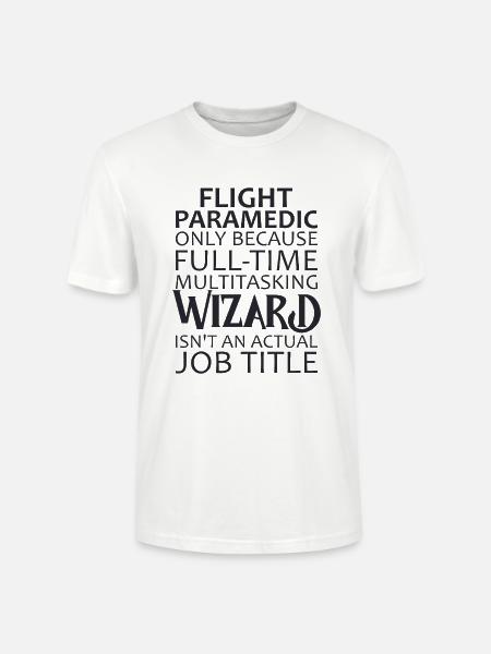 Flight Paramedic Wizard Luftrettung - Stanley/Stella Unisex Bio-T-Shirt CRAFTER - Weiß