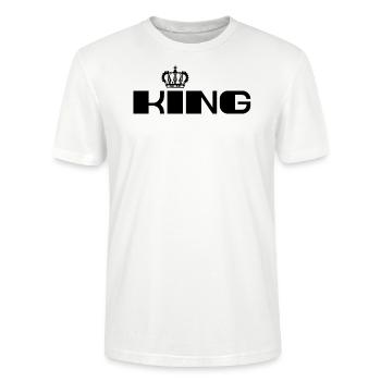 King Couronne partenaire look homme homme - T-shirt bio CRAFTER Stanley Stella Unisexe - blanc - Devant - Alina (178cm) & Michal (187cm)