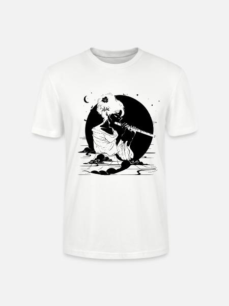 Flötenmädchen - Stanley/Stella Unisex Bio-T-Shirt CRAFTER - Weiß