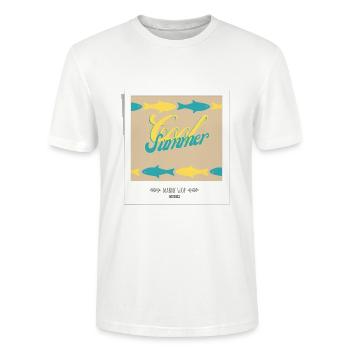 Cool summer - T-shirt bio CRAFTER Stanley Stella Unisexe - blanc - Devant - Alina (178cm) & Michal (187cm)