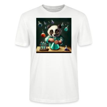 Panda Forscher - Stanley/Stella Unisex Bio-T-Shirt CRAFTER - Weiß - Vorne - Alina (178cm) & Michal (187cm)