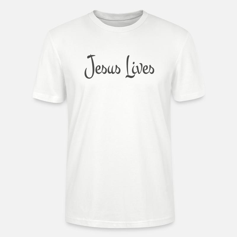 Conception chrétienne Jésus vit - T-shirt bio CRAFTER Stanley Stella Unisexe - blanc