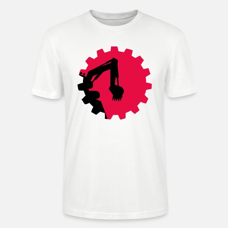 bagger baggerfahrer Baggerschaufel - Stanley/Stella Unisex Bio-T-Shirt CRAFTER - Weiß