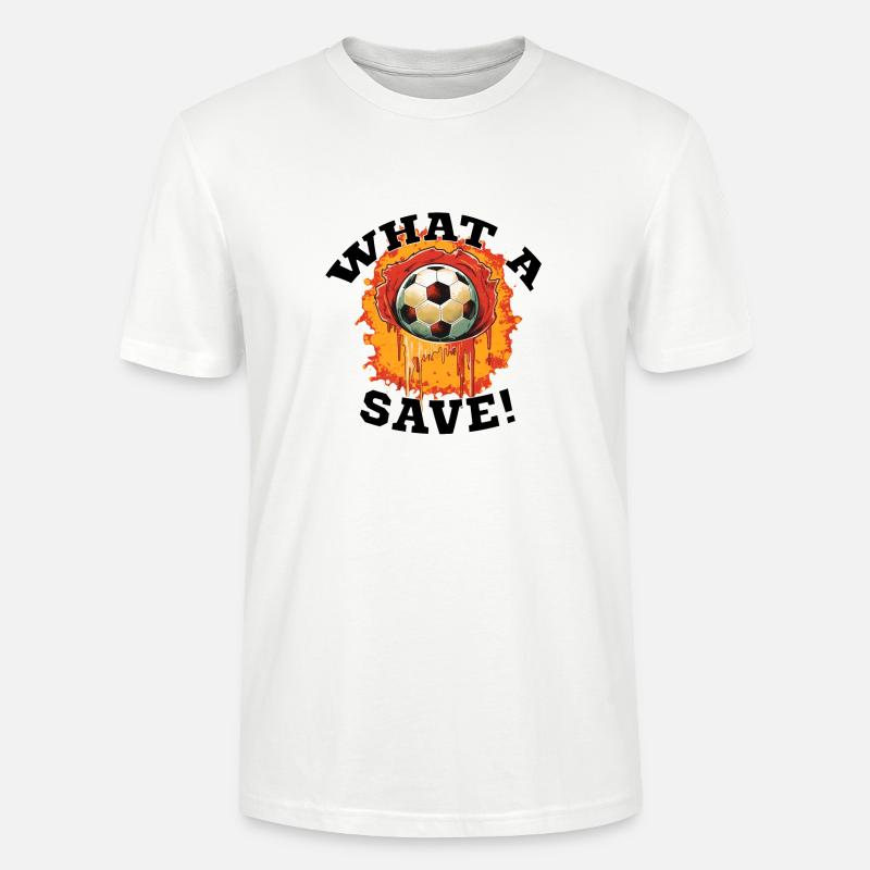 Fußball ball - What a Save! - Stanley/Stella Unisex Bio-T-Shirt CRAFTER - Weiß