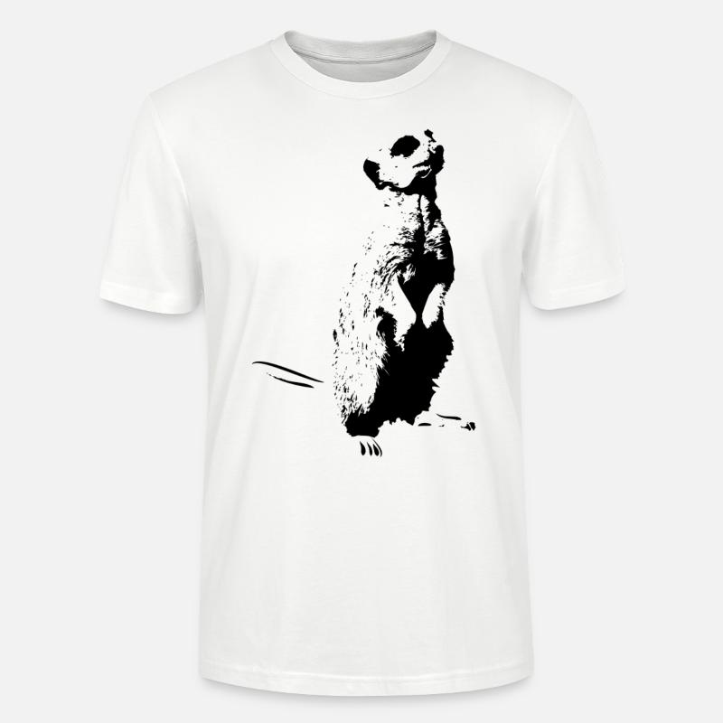 Erdmännchen - Stanley/Stella Unisex Bio-T-Shirt CRAFTER - Weiß