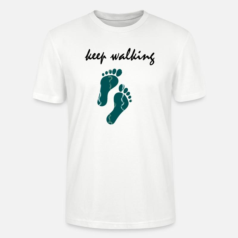 Keep walking - go on! - Stanley/Stella CRAFTER Unisex Organic T-Shirt - white