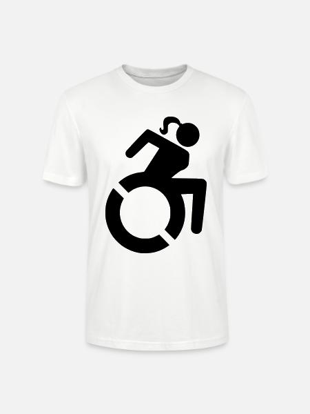 Frau im Rollstuhl, weibliche Rolle, Rollstuhl # - Stanley/Stella Unisex Bio-T-Shirt CRAFTER - Weiß