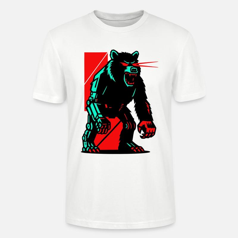 Mecha Techno Bär - Stanley/Stella Unisex Bio-T-Shirt CRAFTER - Weiß