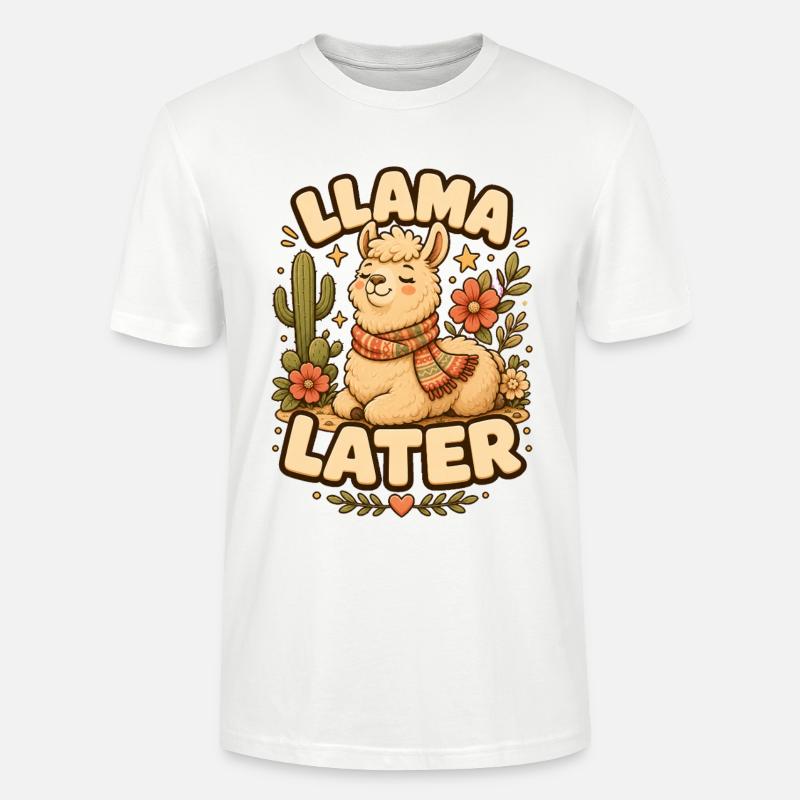 Llama Later Lama - Stanley/Stella Unisex Bio-T-Shirt CRAFTER - Weiß