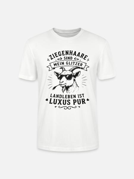 Ziegenhaar Glitter Luxus - Stanley/Stella Unisex Bio-T-Shirt CRAFTER - Weiß