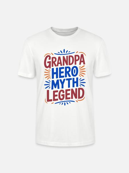Opa-Helden-Mythos Legende - Stanley/Stella Unisex Bio-T-Shirt CRAFTER - Weiß