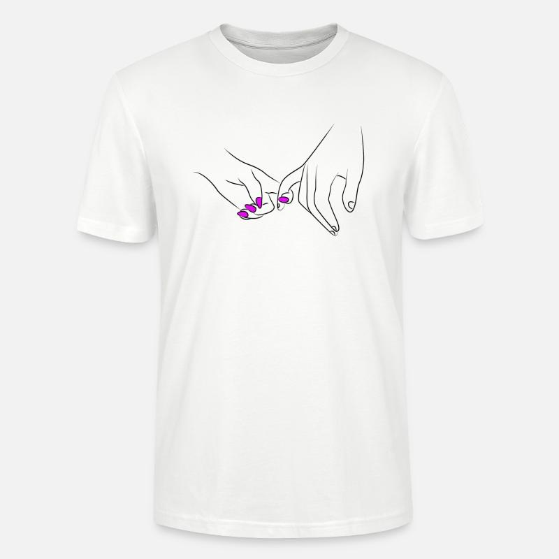 Händchen Halten Pärchen Romantisch - Stanley/Stella Unisex Bio-T-Shirt CRAFTER - Weiß