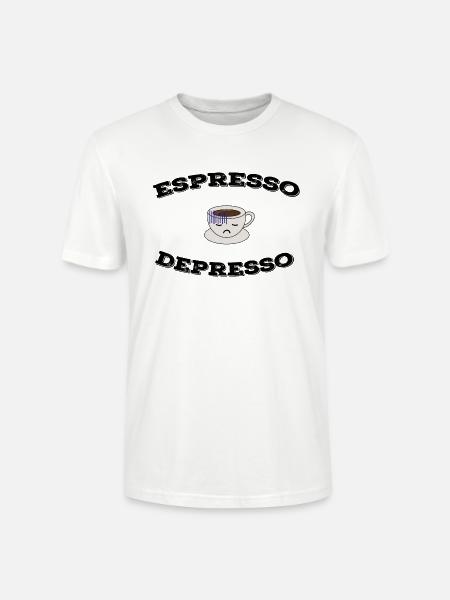 Espresso Depresso - Stanley/Stella CRAFTER Unisex Organic T-Shirt - white