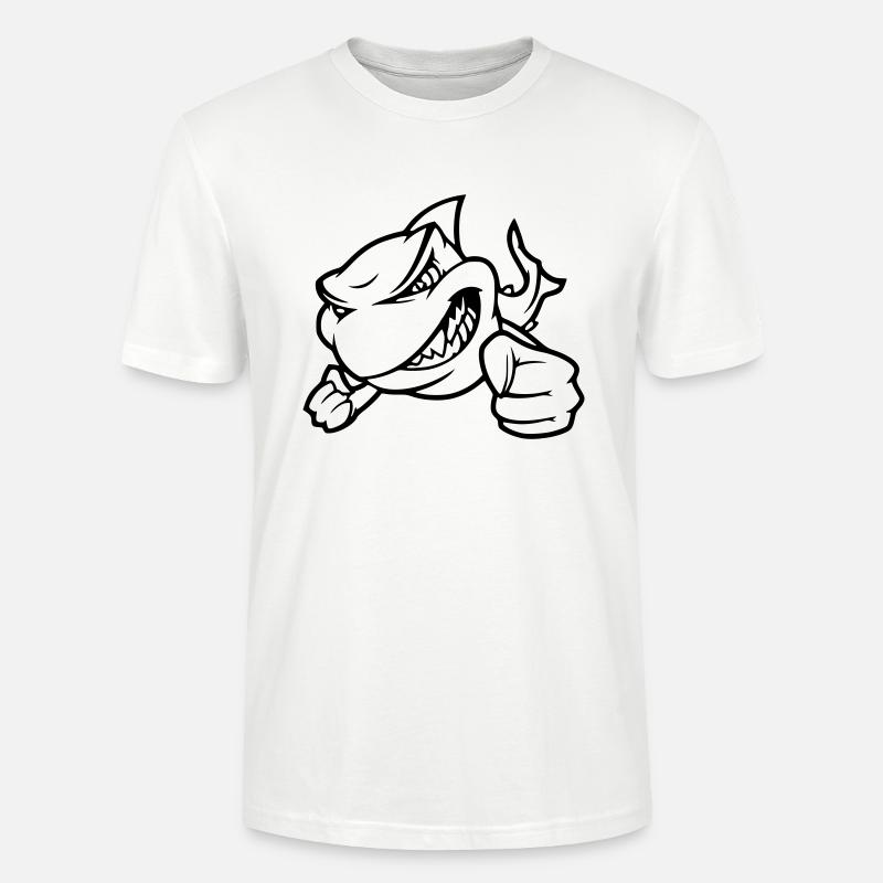 requin - T-shirt bio CRAFTER Stanley Stella Unisexe - blanc