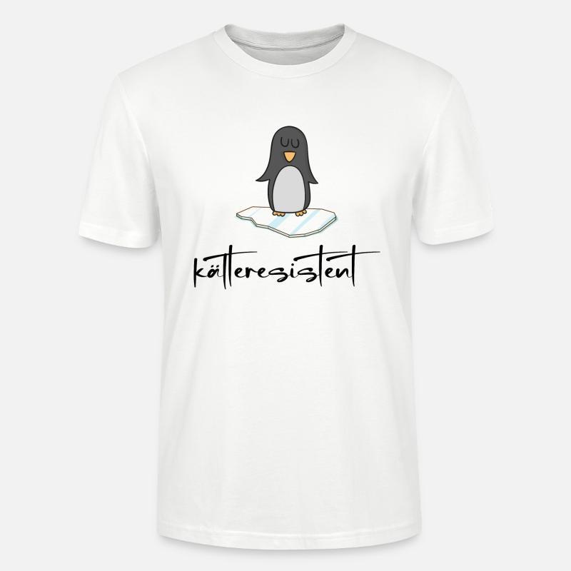 Eisbaden kälteresistenter Eisbader-Pinguin - Stanley/Stella Unisex Bio-T-Shirt CRAFTER - Weiß