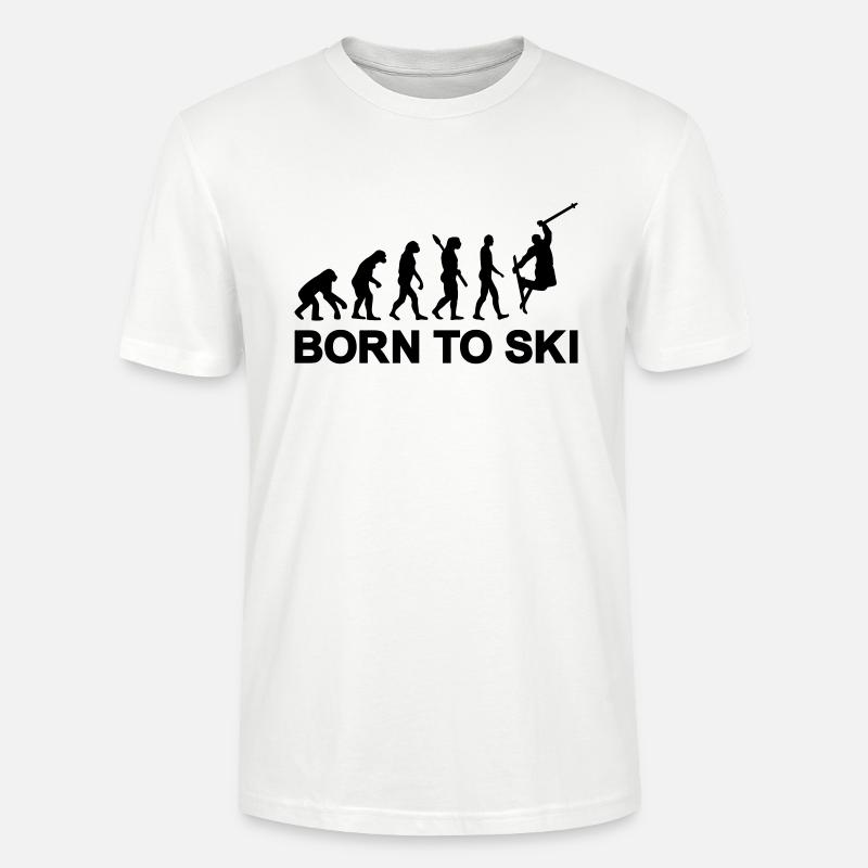 Évolution Ski - T-shirt bio CRAFTER Stanley Stella Unisexe - blanc