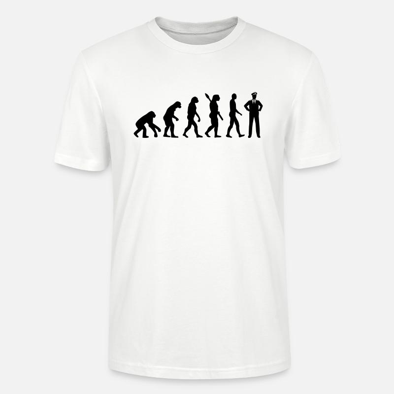 Évolution Pilote - T-shirt bio CRAFTER Stanley Stella Unisexe - blanc