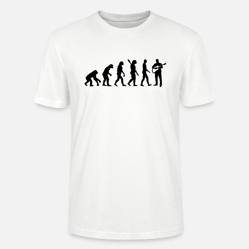 Evolution Guitare - T-shirt bio CRAFTER Stanley Stella Unisexe - blanc