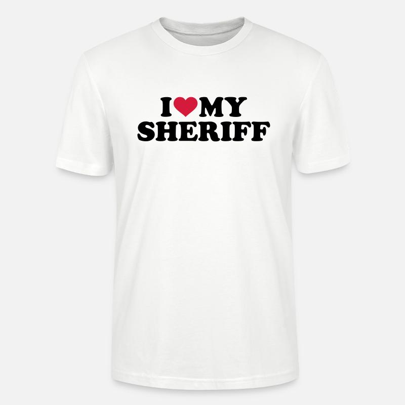 Sheriff - T-shirt bio CRAFTER Stanley Stella Unisexe - blanc