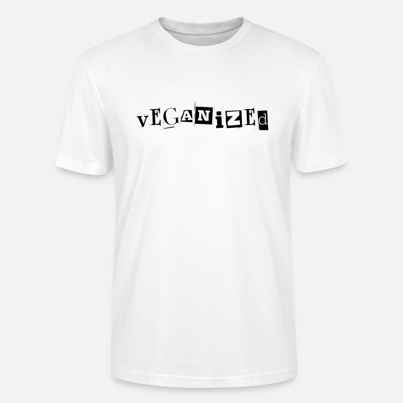 Veganized Statement: Zeitungsschnipsel Design - Stanley/Stella Unisex Bio-T-Shirt CRAFTER - Weiß