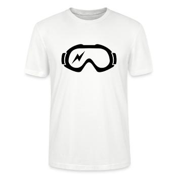 ski goggles with lightning - Stanley/Stella CRAFTER Unisex Organic T-Shirt - white - Front - Alina (178cm) & Michal (187cm)