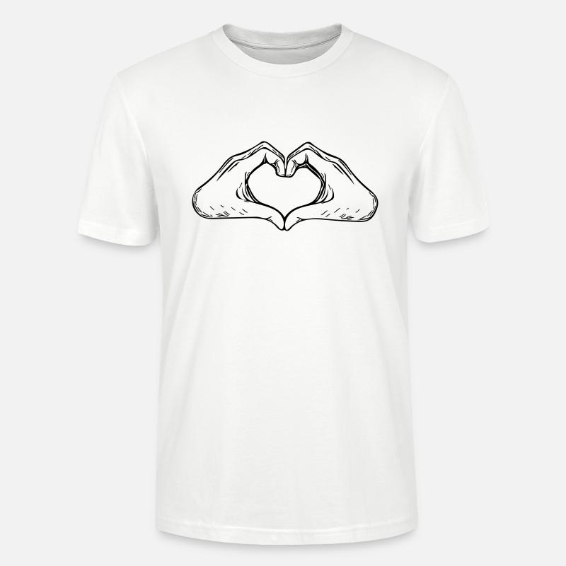 Hand und Herz Vector - Stanley/Stella Unisex Bio-T-Shirt CRAFTER - Weiß
