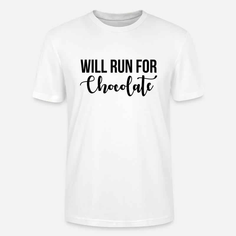 Will run for chocolate - Stanley/Stella Unisex Bio-T-Shirt CRAFTER - Weiß