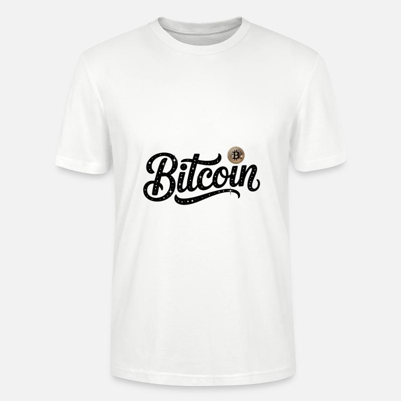 Bitcoin Logo - Crypto Coding Sticker - Stanley/Stella Unisex Bio-T-Shirt CRAFTER - Weiß