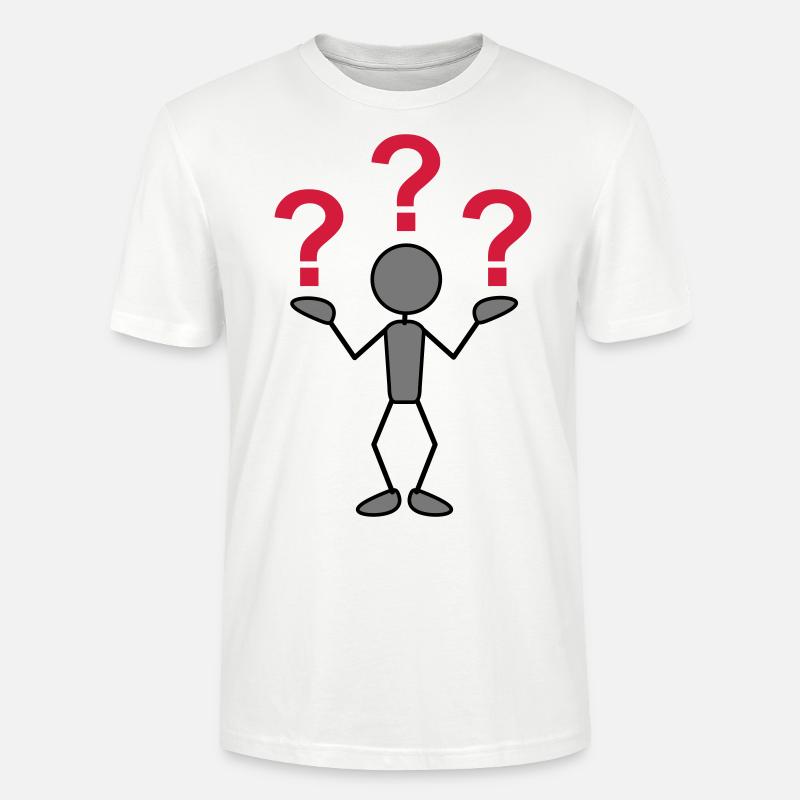 greyman_with_problems_3c - Stanley/Stella Unisex Bio-T-Shirt CRAFTER - Weiß