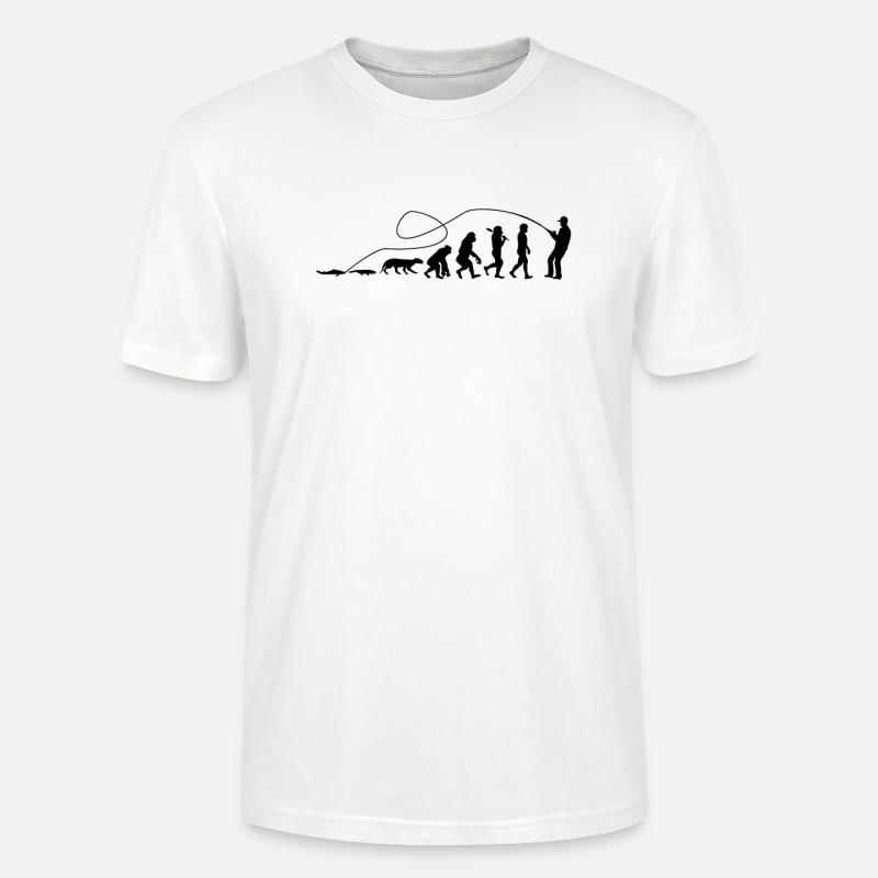 Evolution Angler TShirt - Stanley/Stella Unisex Bio-T-Shirt CRAFTER - Weiß