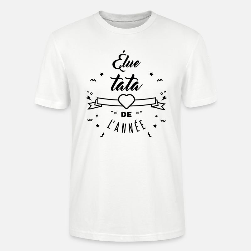 Élue tata de l'année - T-shirt bio CRAFTER Stanley Stella Unisexe - blanc