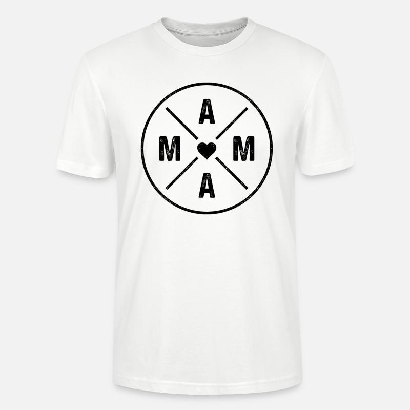 Mama Herz Mutter Liebe Muttertag Geschenk - Stanley/Stella Unisex Bio-T-Shirt CRAFTER - Weiß