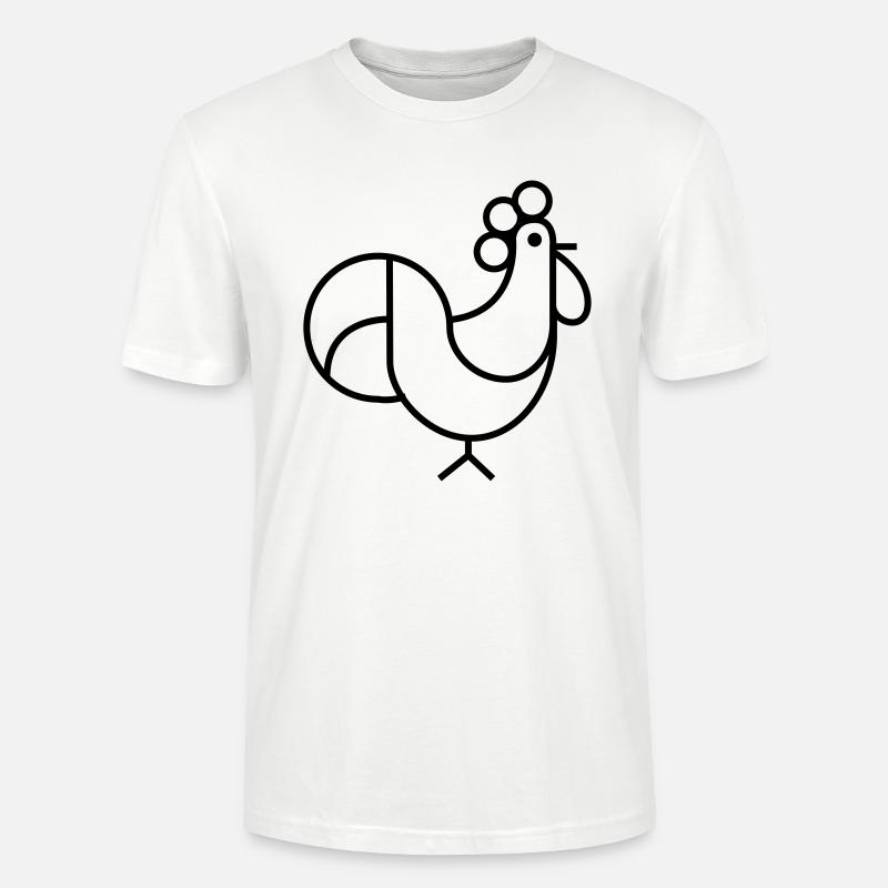 Huhn - Stanley/Stella Unisex Bio-T-Shirt CRAFTER - Weiß