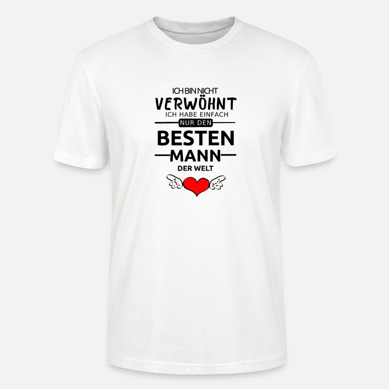 Bester Mann der Welt Valentinstag Geschenk Liebe - Stanley/Stella Unisex Bio-T-Shirt CRAFTER - Weiß