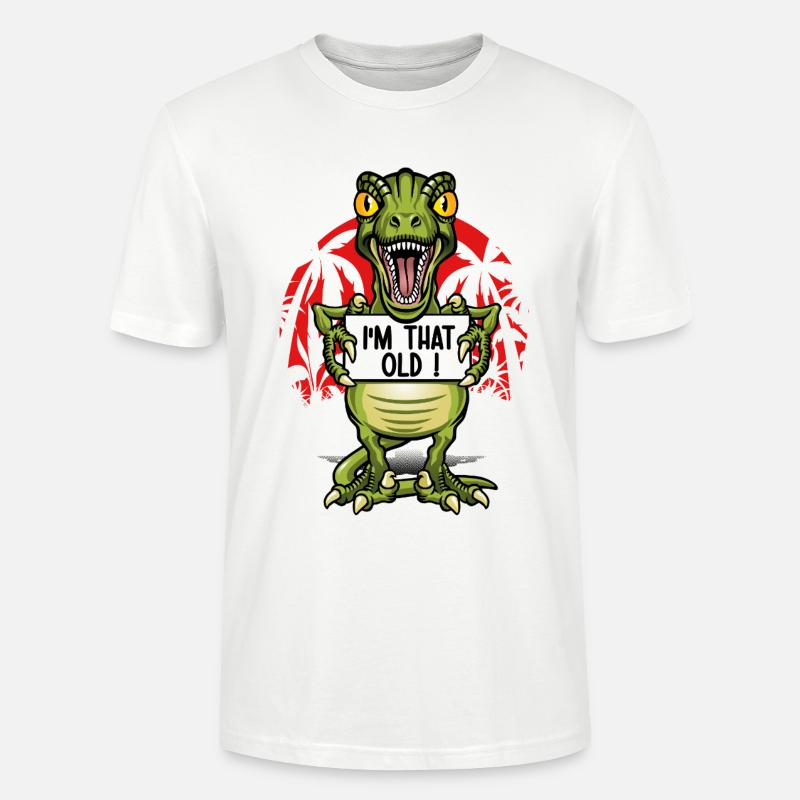 Ich bin ein alter Dinosaurier - Stanley/Stella Unisex Bio-T-Shirt CRAFTER - Weiß