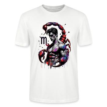 Scorpion_Astro_Homme - T-shirt bio CRAFTER Stanley Stella Unisexe - blanc - Devant - Alina (178cm) & Michal (187cm)