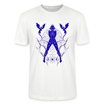 Sagittaire Femme – Cadeau Astrologie - T-shirt bio CRAFTER Stanley Stella Unisexe - blanc - Devant - Alina (178cm) & Michal (187cm)