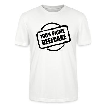 Prime Beefcake - T-shirt bio CRAFTER Stanley Stella Unisexe - blanc - Devant - Alina (178cm) & Michal (187cm)