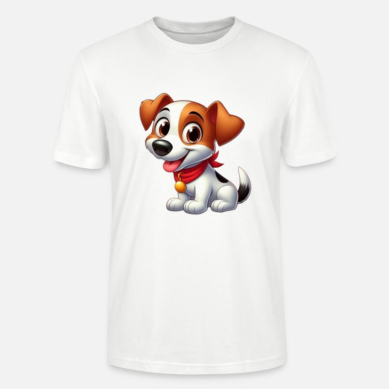 fox terrier 6 - T-shirt bio CRAFTER Stanley Stella Unisexe - blanc