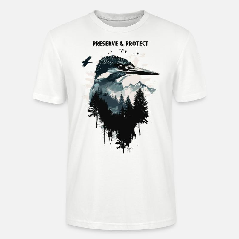 Preserve & Protect Eisvogel Vogel - Stanley/Stella Unisex Bio-T-Shirt CRAFTER - Weiß