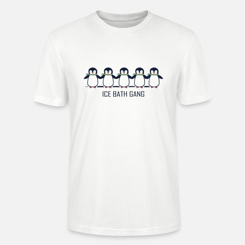 eisbader winterbader pinguin eisbaden - Stanley/Stella Unisex Bio-T-Shirt CRAFTER - Weiß