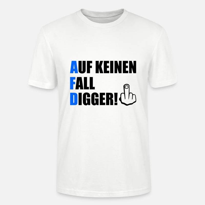 auf keinen fall digga - Stanley/Stella Unisex Bio-T-Shirt CRAFTER - Weiß