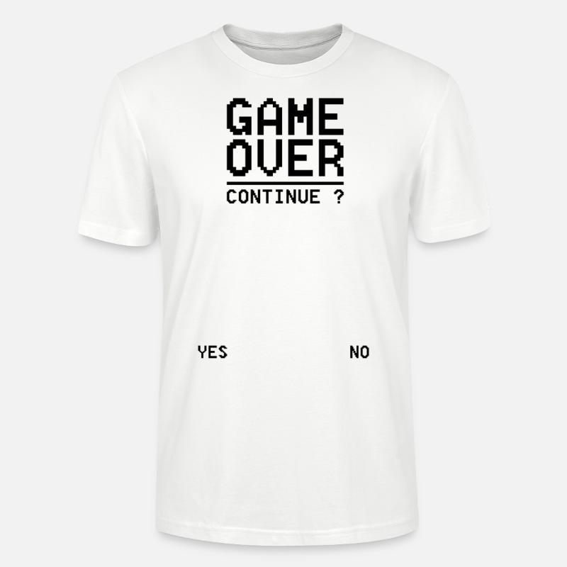 GAME OVER Continue S - Stanley/Stella Unisex Bio-T-Shirt CRAFTER - Weiß