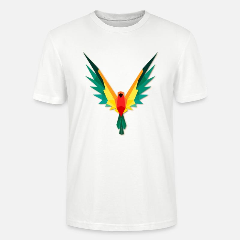 Papagei Polygon - Stanley/Stella Unisex Bio-T-Shirt CRAFTER - Weiß