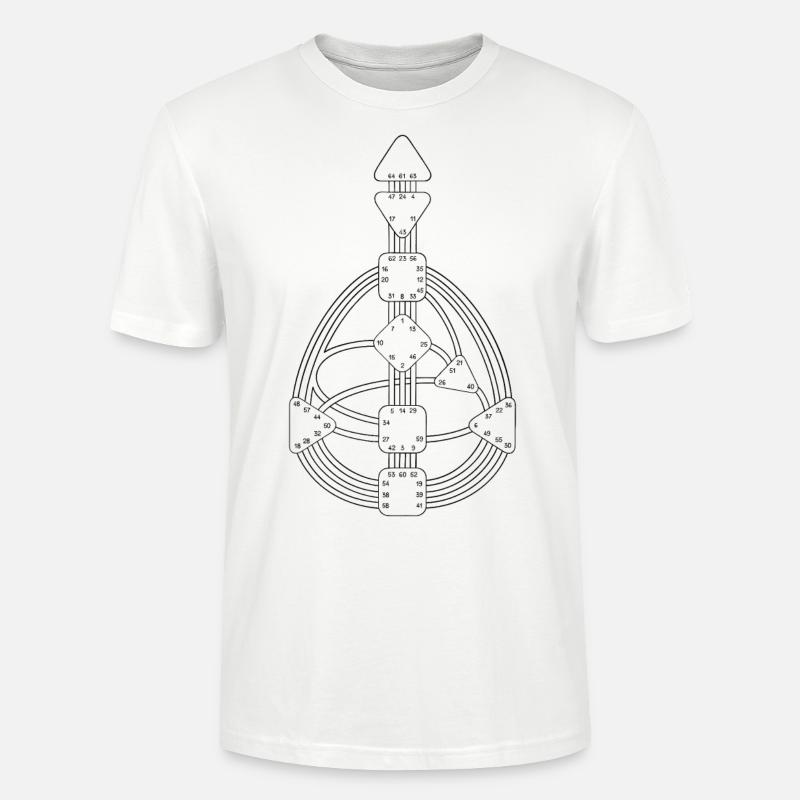 Human Design Körpergrafik - Stanley/Stella Unisex Bio-T-Shirt CRAFTER - Weiß